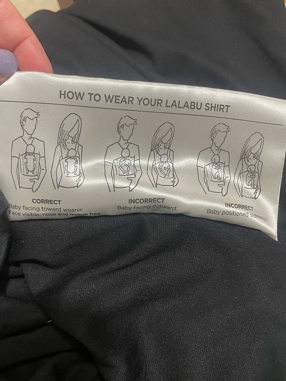 Lalabu Soothe Maternity Shirt medium Skin Babywearing Breastfeeding Nursing - Picture 5 of 6